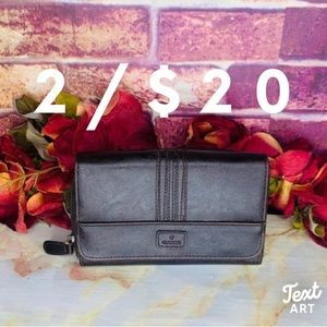 Classics Dark Brown Leather Organizer Wallet